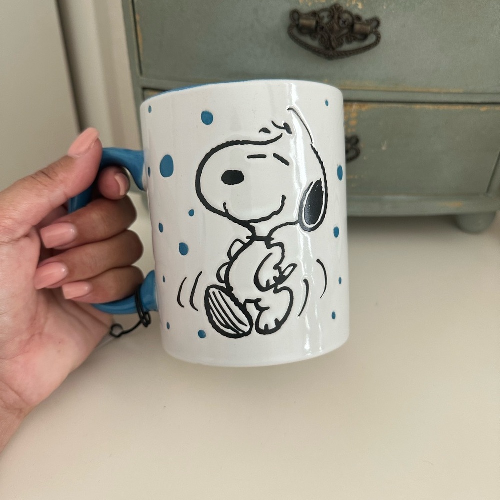 Snoopy White and Blue Mug